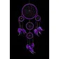Purple dreamcatcher wall hanging with feathers