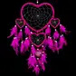 Dream catcher, bright pink hearts