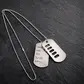 Military style dog tags necklace