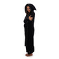 Deluxe black long cape with hood