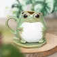 Frog shaped mug and lily pad saucer