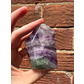 Polished cut fluorite 247g 7.8cm approx