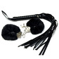 Kinky roleplay bondage fluffy hand cuffs & whip set