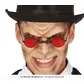 Vampire round glasses, red