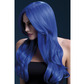 Fever khloe wig, wavy with long fringe,neon blue