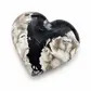 Fire agate crystal heart