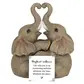 Elephant embrace elephant couple ornament