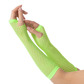 Fishnet gloves, neon green