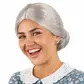 Old lady grey bun wig