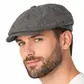 Tweed flat cap herringbone newsboy baker boy hat
