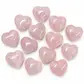 Rose quartz heart tumble stones 21g 3.5m