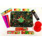 Rasta coloured rolling tray set