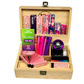 Large rolling box set, pink & purple