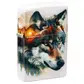 Zippo lighter watercolor wolf design