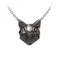 Alchemy mystic moon cat pendant necklace