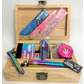 Rainbow wooden rolling box set