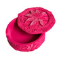 Pink leaf ashtray with lid