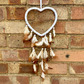 Dream catcher white & brown heart