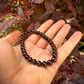 6mm beaded crystal stone bracelet - garnet