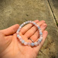 6mm beaded crystal stone bracelet - purple mix quartz