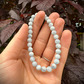 6mm beaded crystal stone bracelet - aquamarine