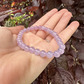 6mm beaded crystal stone bracelet - lavender amethyst