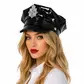 Leather look police hat