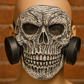 Skull gas mask latex mask