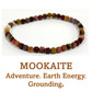 4mm cube cut crystal stone bracelet - mookaite 