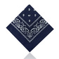 Bandana, dark blue paisley