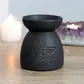 Black pentagram cut out oil burner