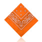 Bright orange paisley bandana