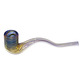 Glass pipe with curved stem coloured