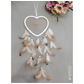 Dream catcher white & brown heart