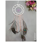 Dream catcher white & peacock feathers