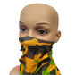 Yellow camo multi use bandana