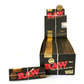 Raw black single wide rolling papers (box of 50)