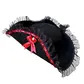 Deluxe black red pirate hat