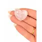 Rose quartz crystal heart tumble stone 3.2cm