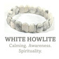 Cut crystal stone bracelet - white howlite 