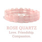 Cut crystal stone bracelet - rose quartz