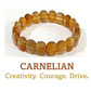 Cut crystal stone bracelet - carnelian