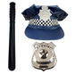 Police hat truncheon badge fancy dress cosplay bundle 