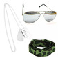 Army headband, glasses and dog tags kit