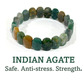 Cut crystal stone bracelet - indian agate