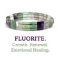 Cut crystal stone bracelet - fluorite