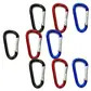 9 pack of mini d shape carabiners