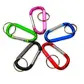 5 pack of d shape carabiners with keyrings assorted