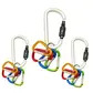 3x screw lock carabiners + 15x mini d shape carabiners