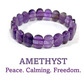 Cut crystal stone bracelet - amethyst